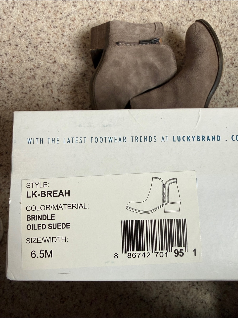 Lucky Brand Breah Suede Zip Ankle Boots - Picture 14 of 14